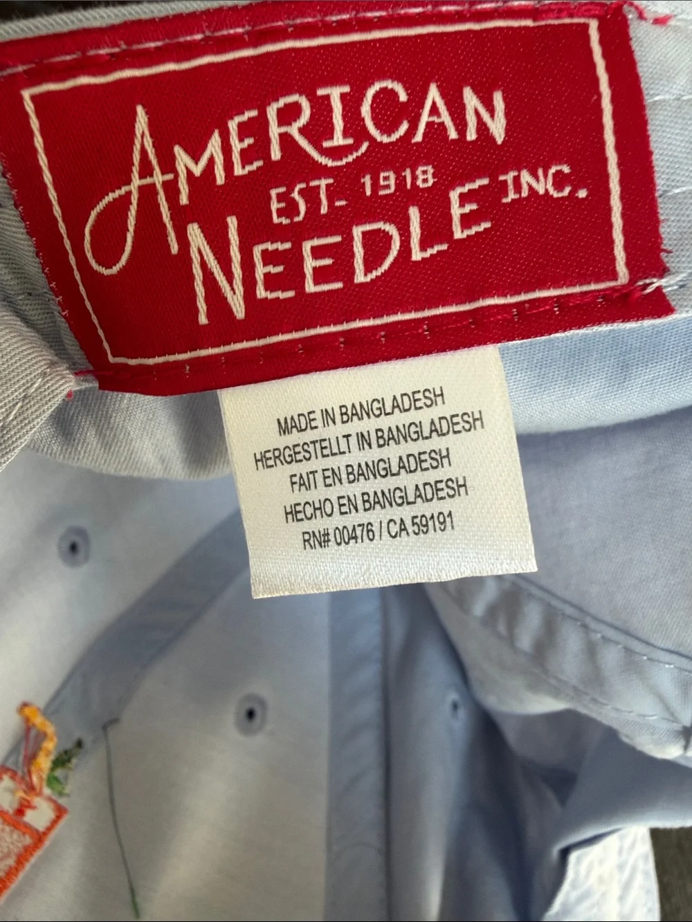 American Needle Light Blue 'Cabot' Embroidered Juice Cap